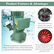DINENOVATE Hydroelectric Generator 10KW Excitation Water Powered Generator 220V/60Hz Single Phase 1800r/min with Automatic Voltage Regulation and Leakage Protection