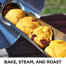 4.5L Solar Cooker Stainless Steel Stove Oven Smoke Free Food Grade, 550°F Foldable Outdoor Camp Travel Grill, Green&Healthy Way to Cook