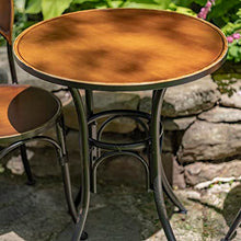 Zaer Ltd. Set of 3 Round Top Metal Bistro Set (1 Table and 2 Chairs) (Copper-Bronze Color Paris 1968")