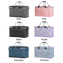 FMOPQ Folding Picnic Pouch Basket Camping Cooler Bag Insulated Bag Outdoor BBQ Travel Camping Fishing Storage Box Organizer Container (Color : B) (B)
