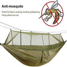 DULASP Camping Hammock Mosquito Net Pop-Up Light Portable Outdoor Parachute Hammocks Swing