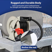 Fuel Hose Reel 1" x 50', Retractable Diesel Hose with Fueling Nozzle