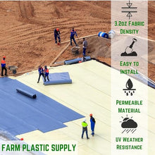 Farm Plastic Supply - 3.2oz Weed Barrier Landscape Fabric Heavy Duty, Weed Block Gardening Ground Cover Mat, Weed Control Garden Cloth Woven Geotextile Fabric for Underlayment (12' x 300')