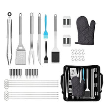 Stainless Steel BBQ Grill Tool Set Outdoor Camping Cooking Accessory Kit with Bag