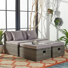 SAFAVIEH Outdoor Pramla 2-Piece Sette Set, Grey PAT7515B
