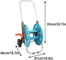 CFDZCP Garden Hose Reels Portable Hose Pipe Reel，Garden Hose Reel Cart with Wheels, Adjustable Nozzle, for Gardens, Lawns, Sidewalks and Backyards, No Need to Install(60M Hose)