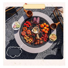 Round Outdoor Fire Pit Table, Charcoal Brazier, BBQ Grill,Firepit