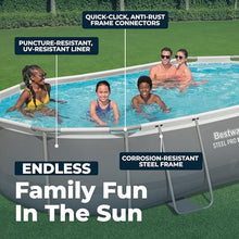 Bestway Steel Pro MAX - 16' x 10' x 42" - Oval Above Ground Swimming Pool Set, ClickConnect Frame, Tritech, Filter Pump-Ladder-Cover, 2,893 Gal Water