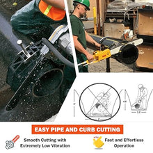 Mesa Diamond 14 in Black Power Diamond Chain - 3/8" F3 Pitch - Fits CARDI Chainsaw - for Ductile Iron Pipe, Cast Iron and Steel