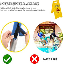 Swimming Pool Hand Rail Pool Rail Pool Railing Pool Handrail Humanized Pool Hand Rail w/Blue Grip Cover 31.5 X 18.5 Inch Pool Railing 304 Stainless Steel Material