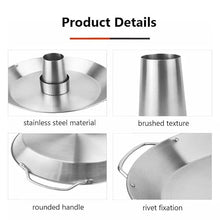 Stainless Steel Roast Chicken Pot BBQ Pot Detachable Cone Roasting Pan Outdoor Picnic BBQ Utensils Roast Chicken Rack (Color : Silver, Size : One Size) (Silver One Size)