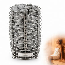MASTLOUFUL Electric Sauna Heater, Stainless Steel Floor-Standing Tower with Open Stone Basket for Traditional Home Sauna Rooms and Indoor Cabins, 3kW 6kW