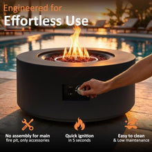 Shintenchi 30" Propane Fire Pit Table with Tank Storage, Black