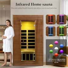 amocane Infrared Sauna 1-2 Person Cedar Wood with Bluetooth