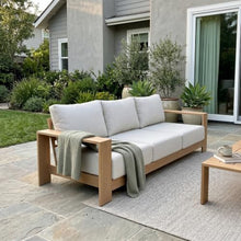 Acanva Ciela Aluminum Outdoor Patio Furniture Sofa, 3-Seat Couch