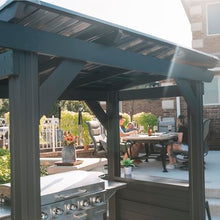 Backyard Discovery Rockport BBQ Grill Gazebo Pavilion Black