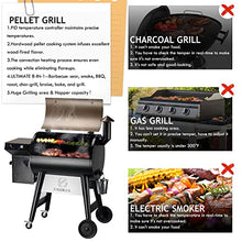 Z GRILLS Upgrade 8-in-1 Wood Pellet Grill & Smoker with PID 2.0 Controller, LCD Screen, 697 sq in, Meat Probes, Rain Cover Black/Brown