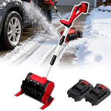 Cordless Snow Pusher – Snow Blower Battery Powered – Safe & Easy Storage Electric Shovel for Snow Removal, Clears 12” Wide & 6.6” Deep Electric Shovel for Seniors and Home Use