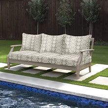 Sorra Home Outdura Outdoor/Indoor Bench Cushion, 27in x 30in x 5in, Natural