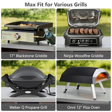 Merax 78.3" Outdoor Kitchen Island with Foldable Grill Table, Wooden Outdoor Grill Cart with Trash Can Storage & Stainless Steel Top, Outdoor Bar Cart, Pizza Oven Table for Lawn & Garden, Dark Brown