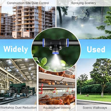 PYYDJQ Greenhouse Misting System Kit, Clog-Free Mister Cooling Spray System for Factories/Trampoline/Canopy, Flexible Mister Sprinkler Kit Washable(40m (131ft))