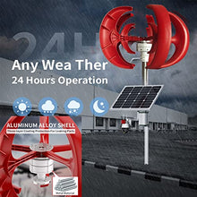 AISINILALAO 12v, 4000W-6000W 220V Portable Maglev Axis Wind Turbine Generator Vertical Windmill 5 Blades Wind Generator Kit Wind Power Turbine Maglev Generator with Controller