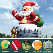 Inflantteble 33FT Giant Inflatable Santa Outdoor Christmas Decoration Red