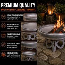 Ohio Flame Liberty 24” Wood Burning Fire Pit Carbon Steel with Curved
