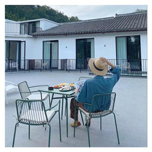 Balcony Table and Chair Set Wrought Iron Outdoor Leisure Table Garden Furniture Sets And Chair Modern Patio Furniture Balcony Open-air Cafe Tea Table Bistro Table Set ( Color : 2 chairs 1 table-C )