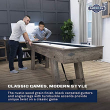 American Legend Brookdale 9’ LED Light Up Shuffleboard Table with Bowling Brown