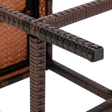 5 Piece Outdoor Bar Set, Table and Chair, Patio Bar Stools and Table, Outdoor Conversation Set for Poolside, Patio Bar Set, Bar Height Table & 4 Rattan Bar Stool Chairs, Outdoor Bistro Set, Brown