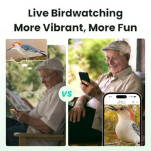 Birdfy Smart Bird Feeder with Camera, Solar Powered, 2K Live Stream, Bamboo Bird Feeder with Metal Guard, AI Bird Identification, Auto-Recorded Videos, Gift for Bird Lovers