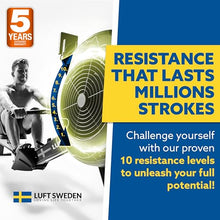 Luft Sweden Compact Rowing Machine for Home Use Black