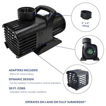 Monsoon 12500 GPH Hybrid Pond Pump 960 Watts 30 ft Cord
