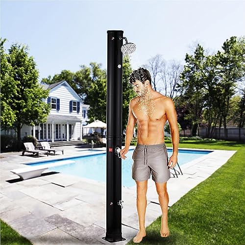 CFDZCP Outdoor Shower kit 10 Gal Solar-Heated Shower, Freestanding Portable Shower Spa Set for Outside Backyard Garden Shower System,Temperature and Pressure Adjustable