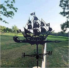 Retro House Weathervane Metal Coating Anti-Corrosion Stainless Steel Garden Weather Vane Garden Indicating Wind Direction – Ship