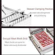 EliteBloom Ommercial Stainless Steel Mutton Kebab Machine, 10 Holes BBQ Tool, CBBQ Making, Easy Barbecue Skewers Maker, Manual BBQ Threading Machine,