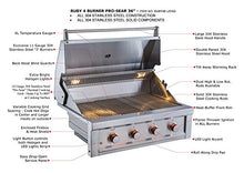 SUNSTONE RUBY4B-NG 4 Burner Pro-Sear Natural Gas, 36"