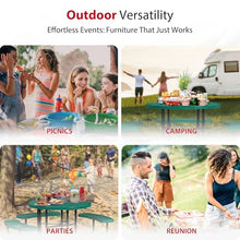 Leisure Craft 46" ADA Round Metal Picnic Table, Made in USA