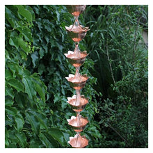 LZPHGB Rain Chain, Rain Chains for Downspouts Chain for Gutters Villa Homestay Roof Red Copper Water for Heavy Diversion Plate for Exterior Gutters,K