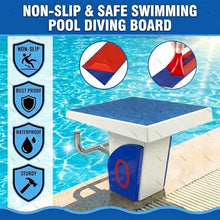 DUXMM Non‑Slip Diving Platform Load 330lbs, Swimming Pool Diving Board with Stainless Steel Base, Skid Resistants Rubber Surface & Handle, for Competition Training, Indoor Outdoor Pools