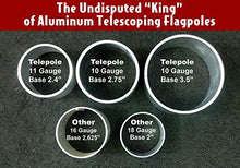 25’ Superior 1 Nautical Flag Pole with Hardware & Accessories - Telescoping Aluminum Flagpole - Heavy Duty Flag Pole with 2.75” Base Diameter, 7000-T8 Aluminum, 15 Year Warranty - Made in the USA