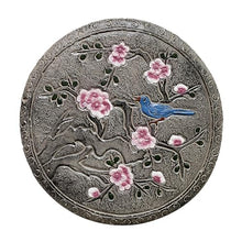Elitix Stepping Garden Stone 6 Pcs Flower Step Gardening Stone for Grandmas Lawn, Round Stepping Stone Kit for Outdoor Garden Walkway, Chinese Style Decorative Gifts for Home(Color:Plum Blossom)