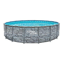 Summer Waves 18ft Elite Frame Above-Ground Pool with Filter Pump, Ladder & Pool Cover Gray