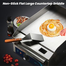 XQZMZSCP Commercial Electric Griddle, 14" 2200W Commercial Electric Countertop Non-Stick Flat Top Grill with Adjustable Temperature Control