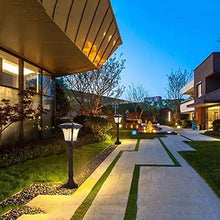 Lights Outdoor Solar Column Headlight Lawn Light Outdoor Garden Light Villa Porch Patio Post Floor Lamps Pillar Street Light LED Decoration Lighting Stigma Column Lamp Stadium (Color : L)