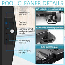 SDdPulse Solar Pool Cleaner Dual Mode,Solar Powered Automatic Robotic Pool Skimmer Cleaner,Cordless Cleaner with Smart Obstacle Avoidance,5000mah Battery, 4.1l Capacity - Ideal Fo