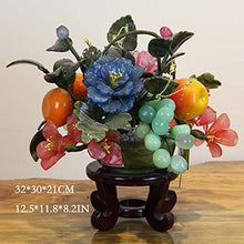 YXIANG56Q Fake Plants Artificial Bonsai Creative Bonsai with Jade Flower and Fruit Basket Fake Plant Decoration - Potted Artificial House Plants for Home DecorIndoor Bonsai Tree, yuqing2022