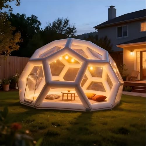 AIRMAT FACTORY 10x10 ft PVC Inflatable Garden Dome Tent, Clear Starry Sky Inflatable Igloo Tent for Outdoor Camping, Backyard Parties, Events & Stargazing