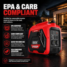 ERAYAK 2400W Portable Inverter Generator for Home Use, Super Quiet Small Generator for Camping Outdoor Emergency Power Backup, Gas Powered Engine, EPA, ECO Mode